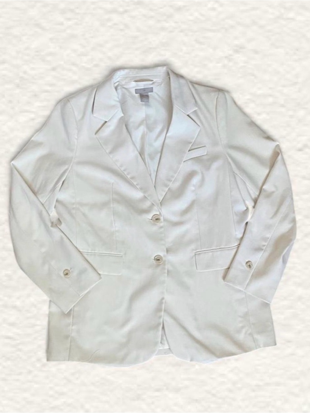 H&M Cream Single Breasted Tailored Blazer Size M